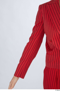  Cynthia arm dressed formal red striped jacket red striped suit sleeve upper body 0001.jpg